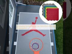 인터로킹 스포츠 바닥 타일 340x340mm 미끄럼 방지 폴리프로필렌