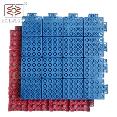 1.81cm 두꺼운 PVC 융합 바닥 타일 야외 농구장 바닥 타일 34x34cm