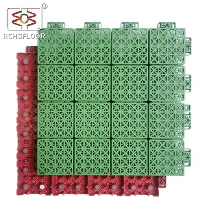 34*34cm PVC 융합 바닥 타일 경사 저항 피클볼 코트 타일