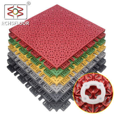 18mm PP 모듈형 스포츠 타일 595g/Pc 폴리프로필렌 연결 타일
