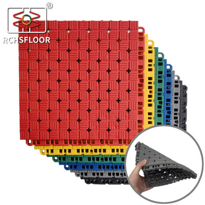 250x250mm 모듈형 스포츠 타일 상호 연결 플라스틱 바닥 타일